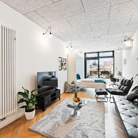 Ferienwohnung Lit Living - Luxus Loft - Box Spring - Air Con - Bbq - Panorama City Airport City Airport Mannheim Exterior foto