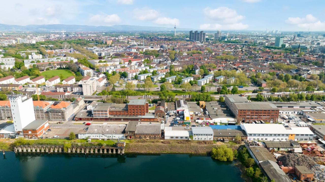 Ferienwohnung Lit Living - Luxus Loft - Box Spring - Air Con - Bbq - Panorama City Airport City Airport Mannheim Exterior foto