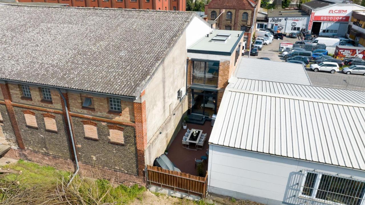 Ferienwohnung Lit Living - Luxus Loft - Box Spring - Air Con - Bbq - Panorama City Airport City Airport Mannheim Exterior foto