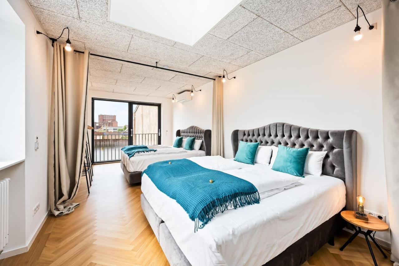 Ferienwohnung Lit Living - Luxus Loft - Box Spring - Air Con - Bbq - Panorama City Airport City Airport Mannheim Exterior foto