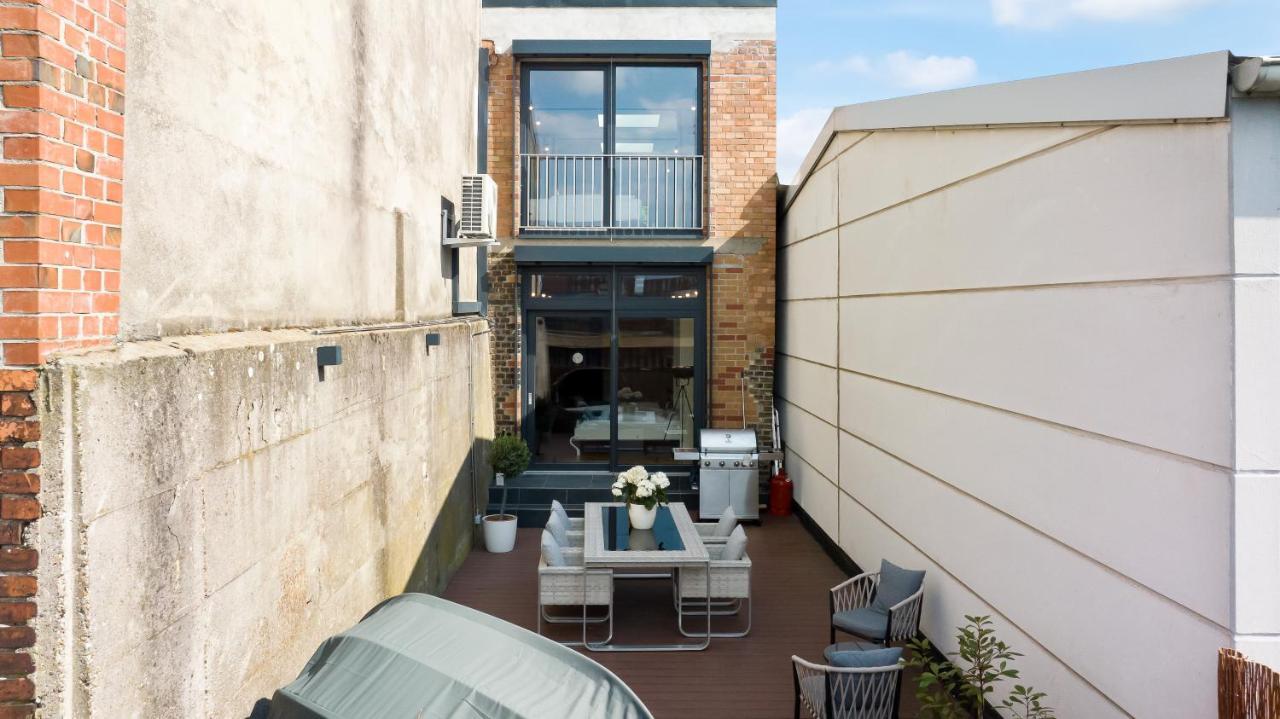 Ferienwohnung Lit Living - Luxus Loft - Box Spring - Air Con - Bbq - Panorama City Airport City Airport Mannheim Exterior foto